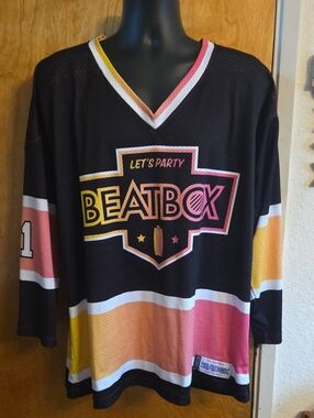Beatbox Drink Promotional Hockey Jersey Size Large.  Rare Item!